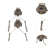 Maxbell Helmet Rail Adapter Hearing Protection for Hunting Outdoor Activities Adults Brown