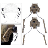 Maxbell Helmet Rail Adapter Hearing Protection for Hunting Outdoor Activities Adults Brown