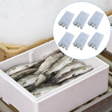 Maxbell 6 Pieces Ice Cooler Blocks Portable Ice Brick Packs for Family Picnic Hiking White