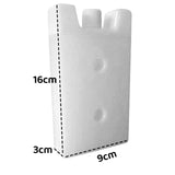 Maxbell 6 Pieces Ice Cooler Blocks Portable Ice Brick Packs for Family Picnic Hiking White