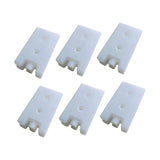 Maxbell 6 Pieces Ice Cooler Blocks Portable Ice Brick Packs for Family Picnic Hiking White