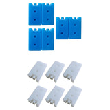 Maxbell 6 Pieces Ice Cooler Blocks Portable Ice Brick Packs for Family Picnic Hiking White