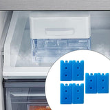 Maxbell 6 Pieces Ice Cooler Blocks Portable Ice Brick Packs for Family Picnic Hiking Blue