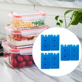 Maxbell 6 Pieces Ice Cooler Blocks Portable Ice Brick Packs for Family Picnic Hiking Blue