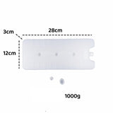 Maxbell Ice Block that Simply Stays Frozen for Longer Ice Pack for Beach Home Picnic 1000g 28cmx12cmx3cm