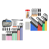 Maxbell Bungee Cords Versatile Sturdy Bungee Straps with Hooks for Bike Camping Cart 38pcs