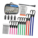 Maxbell Bungee Cords Versatile Sturdy Bungee Straps with Hooks for Bike Camping Cart 38pcs