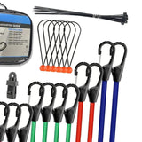 Maxbell Bungee Cords Versatile Sturdy Bungee Straps with Hooks for Bike Camping Cart 38pcs