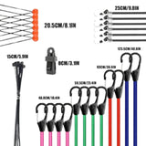 Maxbell Bungee Cords Versatile Sturdy Bungee Straps with Hooks for Bike Camping Cart 38pcs