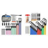 Maxbell Bungee Cords Versatile Sturdy Bungee Straps with Hooks for Bike Camping Cart 38pcs