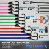 Maxbell Bungee Cords Versatile Sturdy Bungee Straps with Hooks for Bike Camping Cart 32pcs