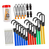 Maxbell Bungee Cords Versatile Sturdy Bungee Straps with Hooks for Bike Camping Cart 32pcs