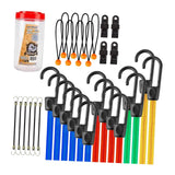 Maxbell Bungee Cords Versatile Sturdy Bungee Straps with Hooks for Bike Camping Cart 32pcs