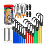 Maxbell Bungee Cords Versatile Sturdy Bungee Straps with Hooks for Bike Camping Cart 32pcs