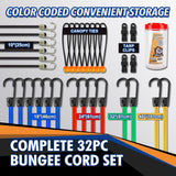 Maxbell Bungee Cords Versatile Sturdy Bungee Straps with Hooks for Bike Camping Cart 32pcs