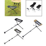 Maxbell Folding Camping Chair Foot Rest Accessory Aluminum Alloy Retractable 45-74cm Black