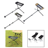 Maxbell Folding Camping Chair Foot Rest Accessory Aluminum Alloy Retractable 45-74cm Black