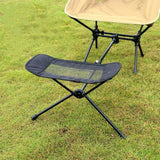 Maxbell Folding Camping Chair Foot Rest Accessory Aluminum Alloy Retractable 45-74cm Black