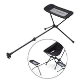Maxbell Folding Camping Chair Foot Rest Accessory Aluminum Alloy Retractable 45-74cm Black
