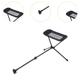 Maxbell Folding Camping Chair Foot Rest Accessory Aluminum Alloy Retractable 45-74cm Black
