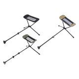 Maxbell Folding Camping Chair Foot Rest Accessory Aluminum Alloy Retractable 45-74cm Black