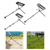 Maxbell Folding Camping Chair Foot Rest Accessory Aluminum Alloy Retractable 45-74cm Black
