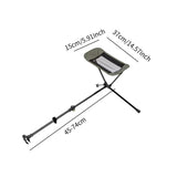 Maxbell Folding Camping Chair Foot Rest Accessory Aluminum Alloy Retractable 45-74cm Green
