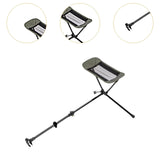 Maxbell Folding Camping Chair Foot Rest Accessory Aluminum Alloy Retractable 45-74cm Green
