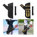Maxbell 4 Tube Quiver Holder Waist Belt Organizer for Enthusiasts Men Women Practice Black
