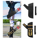 Maxbell 4 Tube Quiver Holder Waist Belt Organizer for Enthusiasts Men Women Practice Black