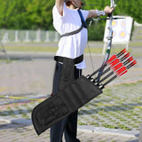 Maxbell 4 Tube Quiver Holder Waist Belt Organizer for Enthusiasts Men Women Practice Black