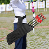 Maxbell 4 Tube Quiver Holder Waist Belt Organizer for Enthusiasts Men Women Practice Black