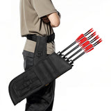 Maxbell 4 Tube Quiver Holder Waist Belt Organizer for Enthusiasts Men Women Practice Black