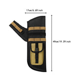 Maxbell 4 Tube Quiver Holder Waist Belt Organizer for Enthusiasts Men Women Practice Khaki