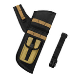 Maxbell 4 Tube Quiver Holder Waist Belt Organizer for Enthusiasts Men Women Practice Khaki