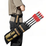 Maxbell 4 Tube Quiver Holder Waist Belt Organizer for Enthusiasts Men Women Practice Khaki