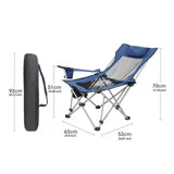 Maxbell Folding Camping Chair Compact Foldable Chair for Lawn Barbqeu Outdoor Sports Blue