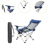 Maxbell Folding Camping Chair Compact Foldable Chair for Lawn Barbqeu Outdoor Sports Blue
