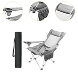 Maxbell Folding Camping Chair Compact Foldable Chair for Lawn Barbqeu Outdoor Sports Grey