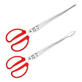 Maxbell Crab Tongs for Live Crabs Anti Slip Grabber Portable for Crabs Fishes Picnic Straight Tip