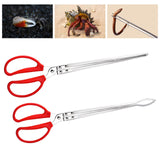 Maxbell Crab Tongs for Live Crabs Anti Slip Grabber Portable for Crabs Fishes Picnic Straight Tip