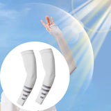 Maxbell Cooling Arm Sleeves 1 Pair Equipment Cover for Fishing Backpacking Gardening white