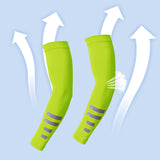 Maxbell Cooling Arm Sleeves 1 Pair Equipment Cover for Fishing Backpacking Gardening Fluorescent yellow