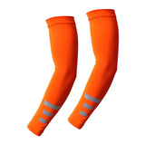 Maxbell Cooling Arm Sleeves 1 Pair Equipment Cover for Fishing Backpacking Gardening Orange reflective