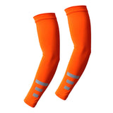 Maxbell Cooling Arm Sleeves 1 Pair Equipment Cover for Fishing Backpacking Gardening Orange reflective
