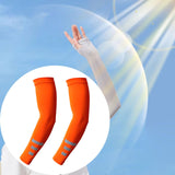 Maxbell Cooling Arm Sleeves 1 Pair Equipment Cover for Fishing Backpacking Gardening Orange reflective