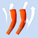 Maxbell Cooling Arm Sleeves 1 Pair Equipment Cover for Fishing Backpacking Gardening Orange reflective