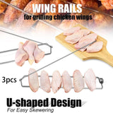 Maxbell 3 Pieces Grilling Skewers BBQ Accessories Kabob for Chicken Sausages Veggies