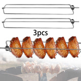 Maxbell 3 Pieces Grilling Skewers BBQ Accessories Kabob for Chicken Sausages Veggies