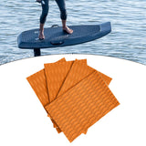 Maxbell 4Pcs Surfboard Traction Pad Non Slip EVA Sheet for Skimboard Longboard Kayak Orange
